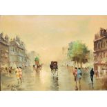 M CORTESE; oil on canvas, Parisian street scene, signed lower left, 49 x 69cm, framed.