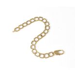 A 9ct gold flat curb necklace, approx 11.2g.