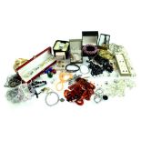 A large quantity of costume jewellery to include bracelets, necklaces, rings, bangles, earrings,