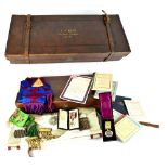 A small quantity of Masonic regalia including booklets for various lodges and an 18ct Masonic jewel