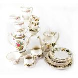 A Royal Doulton 'Larchmont' part tea and dinner service to include dinner plates, oval plates,