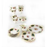 A Royal Albert 'Berkley' part tea service comprising six cups, six saucers, milk jug, sugar bowl,