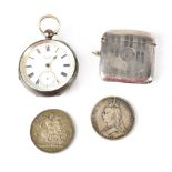 AJ Fraser, Preston; a silver open face key wind pocket watch,