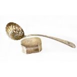 A George III hallmarked silver nutmeg grater, Thomas Phipps & Edward Robinson,