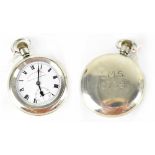 LMS Railway Timekeeper; an open face pocket watch,