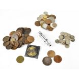 A 'The Metropolitan Police Whistle' and a small quantity of coinage to include early 20th century