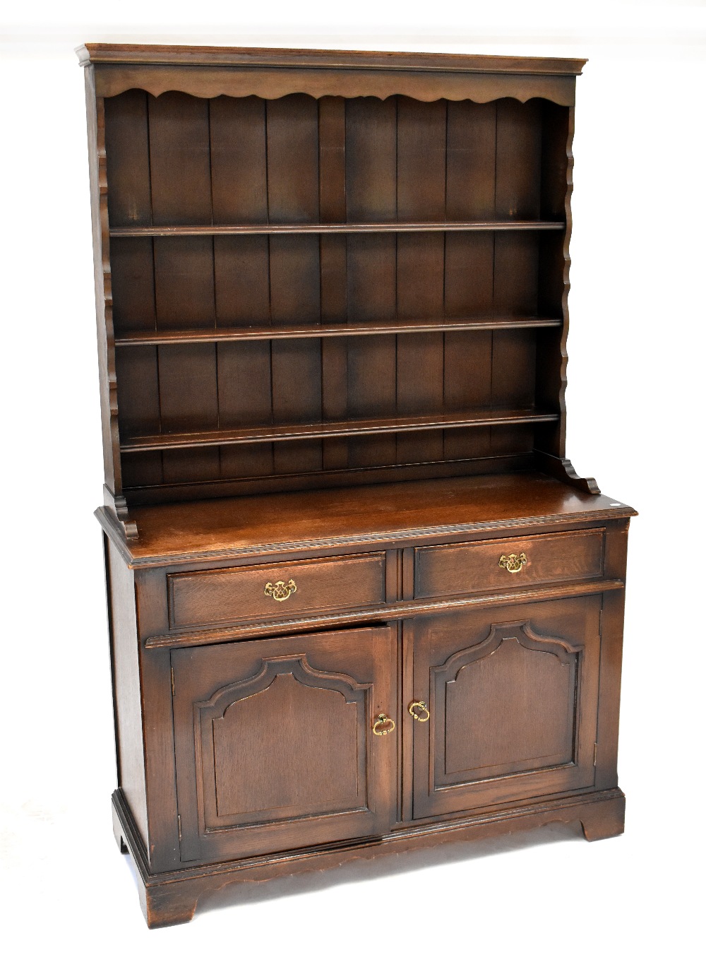 A reproduction oak dresser,