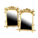 A pair of 19th century ornate gilt-framed wall mirrors,
