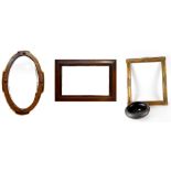 Two early/mid-20th century oak-framed mirrors,