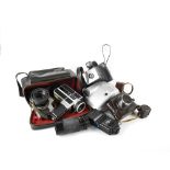 A quantity of various cameras and accessories to include a Petri camera with a Carperu MXV lens and