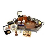 A small collectors' lot to include an Accurist Tissot watch, a jewellery box,