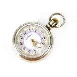 American Waltham Watch Co; an open face pocket watch in a Fahys Oresilver screw-back case,