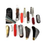 A quantity of vintage pen knives to include Swiss Army examples, advertising examples,