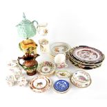 Various ceramics to include Masons 19th century Imari palette plates, teapots,