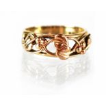 A 9ct Clogau Welsh gold 'Tree of Life' ring, hallmarked, size S/T, approx 4.5g.