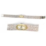 Jean Renet; a ladies' 9ct white gold bracelet watch, circa 1970s,