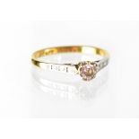 An 18ct gold diamond solitaire ring, diamond approx 0.