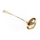 A George III hallmarked silver ladle, William Eley & William Fearn, London 1797,