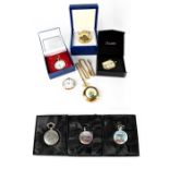 Eight modern collectors' pocket watches including Stauer 'Grandfather' pocket watch, Eddie Stobart,