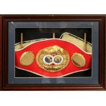 An IBF Boxing champion's belt made by Valentino, similar to the one won by Mike Tyson,