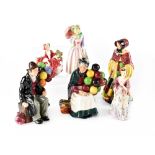 Five Royal Doulton figurines including HN564 'Parson's Daughter', 'Lydia',