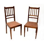 A pair of mahogany-framed bedroom chairs (2).