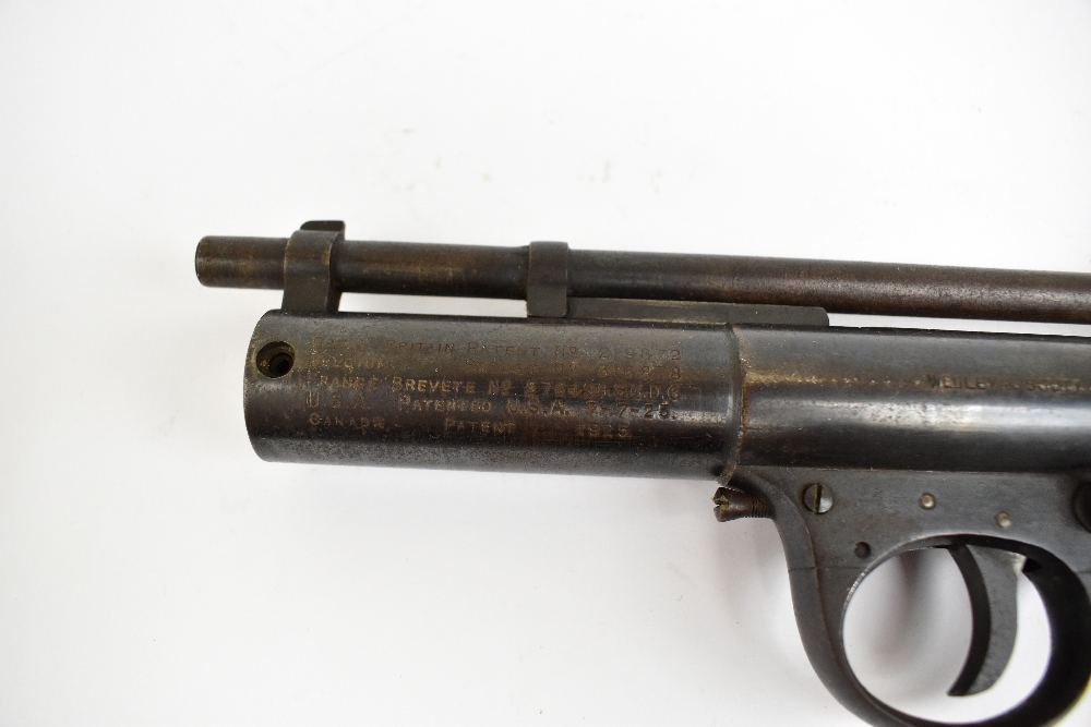 WEBLEY; a ‘Mk I' .22 air pistol, serial no. 36134, length 21cm, and 'Air Pistols', first edition, by - Image 3 of 7