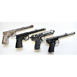 TJ HARRINGTON & SON; two Gat pistols and two air pistols including a Phoenix G.50 example (part