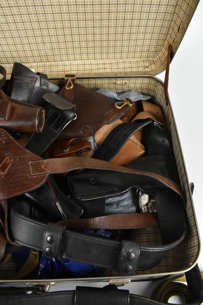 A quantity of leather holsters including belted examples and a R. W. Stiby 1918 Lancashire Police - Image 3 of 4