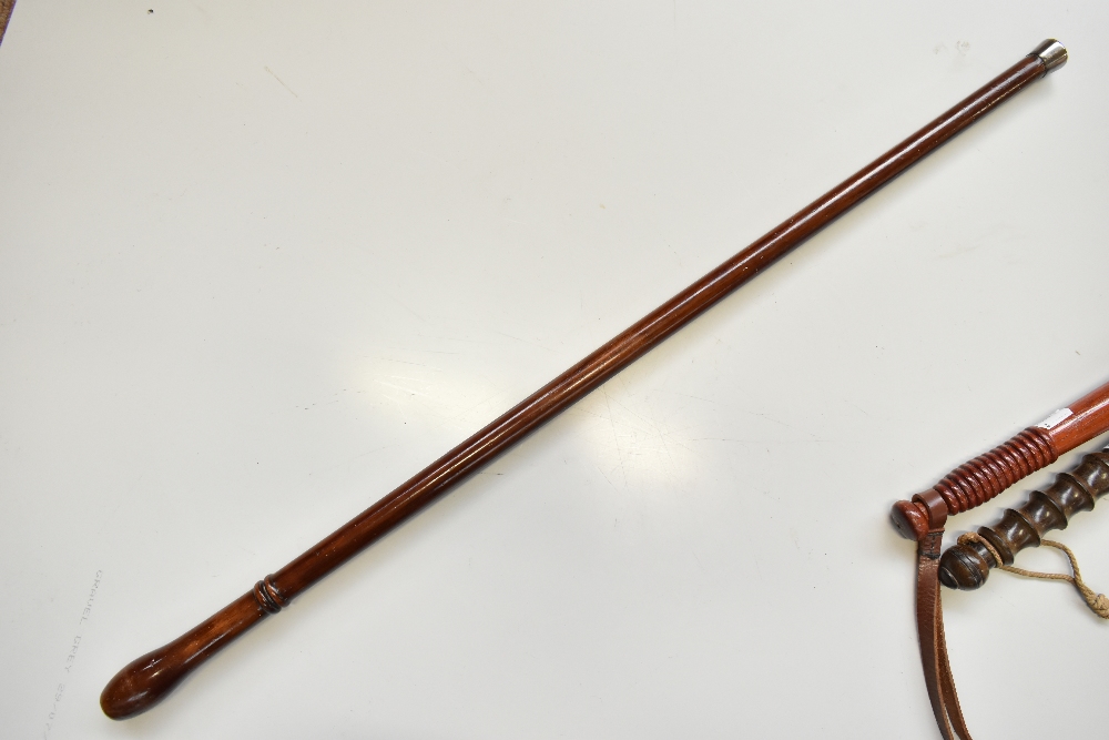 A mid-20th century Police Inspector's dress stick, length 82cm, and two truncheons (3).Additional - Image 4 of 4