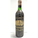 FRANCE; a single bottle of Chateau Palmer 1982 Margaux Médoc, Gallaire & Fils, 75cl (label af).