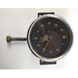 SMITHS; an early to mid-20th century cockpit clock, the black military dial set with Arabic numerals