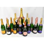 CHAMPAGNE INTEREST; a collection of vacant display champagne bottles, the largest Bollinger,