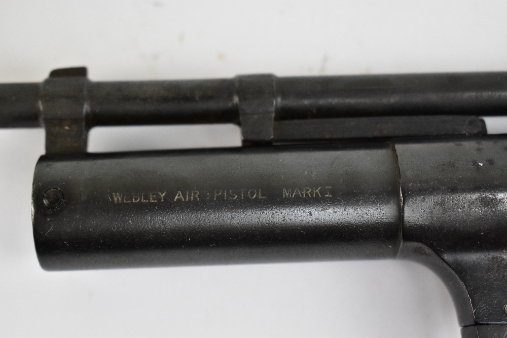 WEBLEY; a ‘Mk I’ .22 air pistol, length 21.5cm. Additional InformationHeavy wear/rusting and - Image 3 of 4