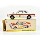 DINKY; a boxed 205 Lotus Cortina Rally Car in red and white with light blue interior and applied