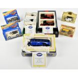A mixed group of boxed model vehicles including Esso Collection Road Tanker, Corgi AEC Regal