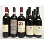 ITALY; twelve bottles of red wine comprising Fuligni Brunello di Montalcino 2006, six Barbaresco