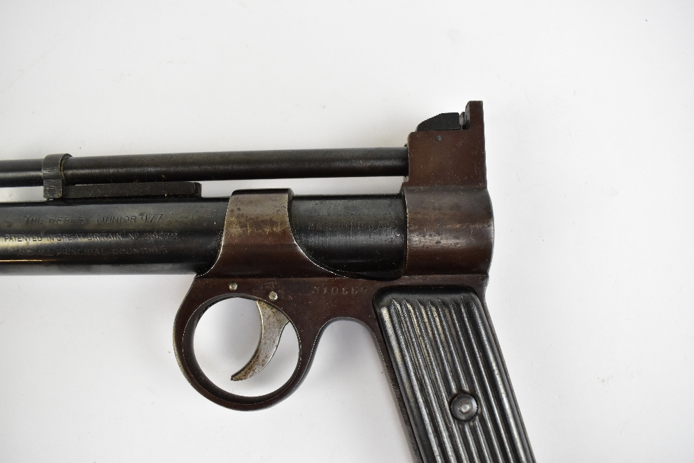 WEBLEY; a 'Junior’ .177 air pistol, serial no. J10557, length 20.5cm. Additional - Image 4 of 5