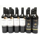 MIXED INTERNATIONAL; eighteen bottles of red wine comprising twelve Las Moras 2011 Malbec and six