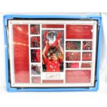LIVERPOOL FC; a UEFA Champions League Winners 2005 presentation featuring a collage of coloured