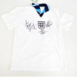 ENGLAND EURO 1996, a Score Draw Official Retro England replica home shirt, signed by the scorers