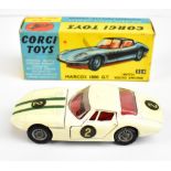 CORGI; a boxed 324 Marcos 1800 G.T. with Volvo engine in white/cream with green stripes to bonnet.