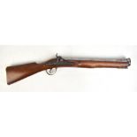 A walnut stocked blunderbuss with alterations and repairs, length 68cm.Additional InformationThe