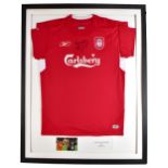 STEVEN GERRARD; a signed replica Liverpool FC home shirt inscribed 'Best Wishes Steven Gerrard 8',