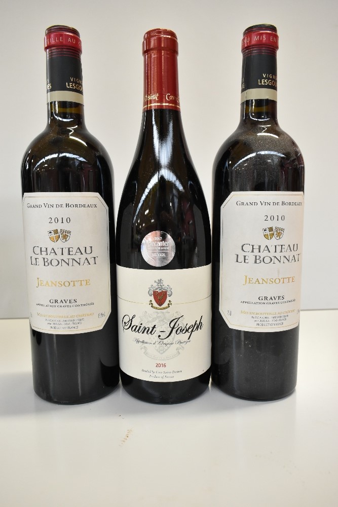 FRANCE; nine bottles of red wine comprising two bottles of Château Le Bonnat 'Jeansotte' 2010 - Image 2 of 4