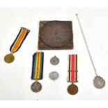 A WWI Memorial Plaque and Medal duo awarded to 4-7714 Private J. H. Punford Royal Irish Rifles, also