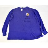 MANCHESTER UNITED FC; a Toffs retro-style European Cup Final Wembley 1968 shirt, signed by George