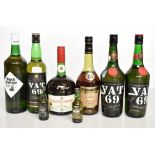 WHISKY; three bottles of William Sanderson & Son Ltd Vat 69 Blended Scotch Whisky, single Black &