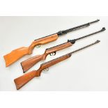 BSA; a .22 air rifle, length 104cm (af), and two further .22 air rifles including a Tornado