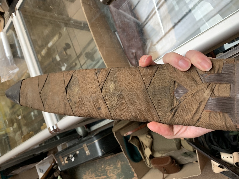 A WWI Welsh trench fighting knife with typical swollen blade, after the model designed by Felix - Image 8 of 11